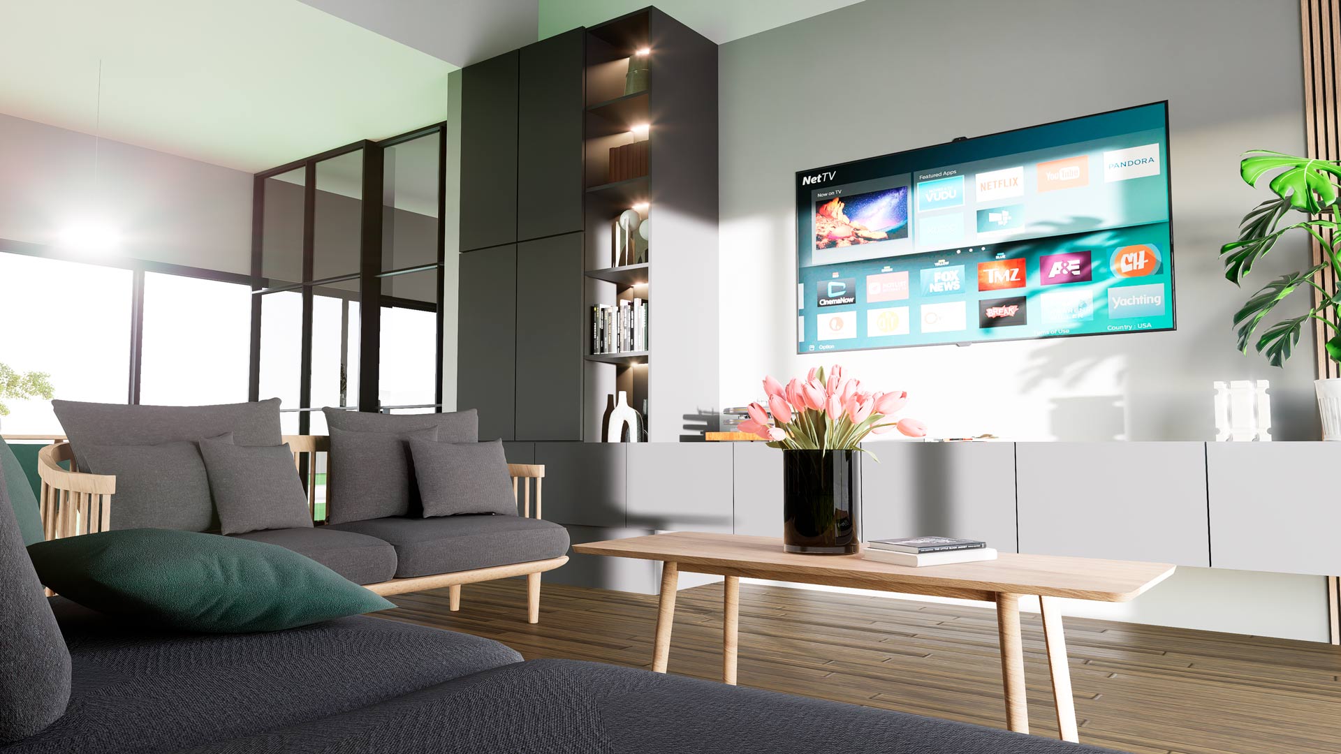 Diseño de interior casa huilquilemu